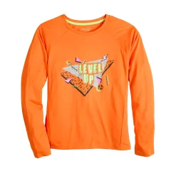 Girls 7-16 Tek Gear® Long Sleeve Graphic Tee in Regular & Plus -Sleep On It Sales Shop 5574651 Orange Level Up