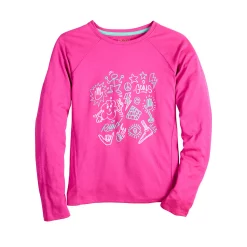 Girls 7-16 Tek Gear® Long Sleeve Graphic Tee in Regular & Plus -Sleep On It Sales Shop 5574651 Pink Doodles