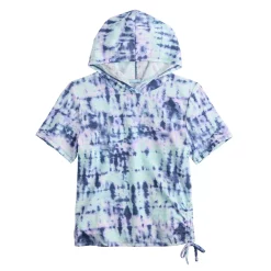 Girls 7-16 SO Hooded Cinch Tee -Sleep On It Sales Shop 5580055 Aqua Dye