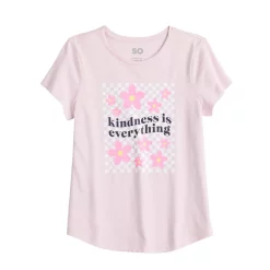 Girls 7-16 SO® Graphic Tee in Regular & Plus -Sleep On It Sales Shop 5583951 Pink Kindness