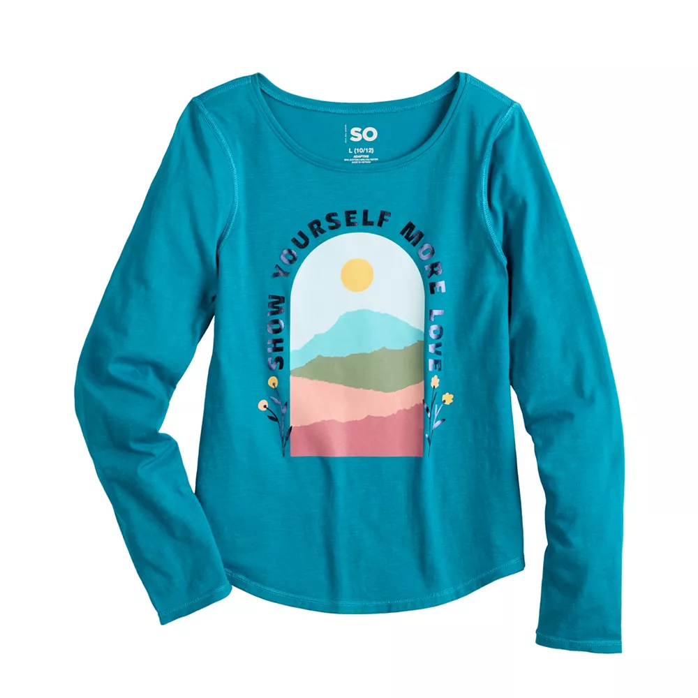 Girls 6-20 SO® Adaptive Sensory Favorite Graphic Tee in Regular & Plus 3 Girls 6-20 SO® Adaptive Sensory Favorite Graphic Tee in Regular & Plus - Image 3