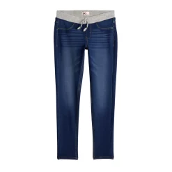 Girls 6-20 SO® Rib Waist Jeggings in Regular & Plus Size -Sleep On It Sales Shop 5589858 Dark Wash