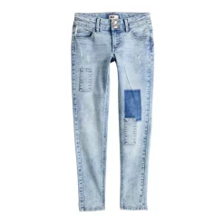 Girls 6-20 SO® Superstar Skinny Jeans in Regular & Plus Size -Sleep On It Sales Shop 5589886 Light Wash Patch