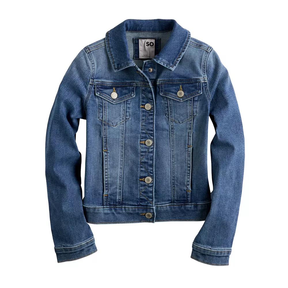 Girls 6-20 SO® Favorite Denim Jean Jacket in Regular & Plus Size 1 Girls 6-20 SO® Favorite Denim Jean Jacket in Regular & Plus Size