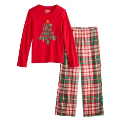 Girls 4-18 Jammies For Your Families® Joyful Celebration Family Together Pajama Set