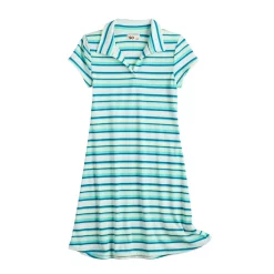 Girls 6-20 SO® Polo Dress in Regular & Plus Size -Sleep On It Sales Shop 5627687 Aqua Stripe