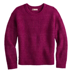 Girls 6-20 SO® Knit Crewneck Sweater in Regular & Plus Size