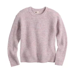 Girls 6-20 SO® Knit Crewneck Sweater in Regular & Plus Size -Sleep On It Sales Shop 5653221 Cotton Candy