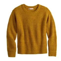 Girls 6-20 SO® Knit Crewneck Sweater in Regular & Plus Size -Sleep On It Sales Shop 5653221 Golden