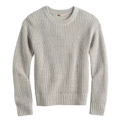 Girls 6-20 SO® Knit Crewneck Sweater in Regular & Plus Size -Sleep On It Sales Shop 5653221 Gray Heather