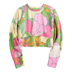 Girls 7-16 Tek Gear Stretch Fleece Cropped Crew Sweatshirt in Regular & Plus 10 Girls 7-16 Tek Gear Stretch Fleece Cropped Crew Sweatshirt in Regular & Plus -Sleep On It Sales Shop 5677670 Green Exploded Floral