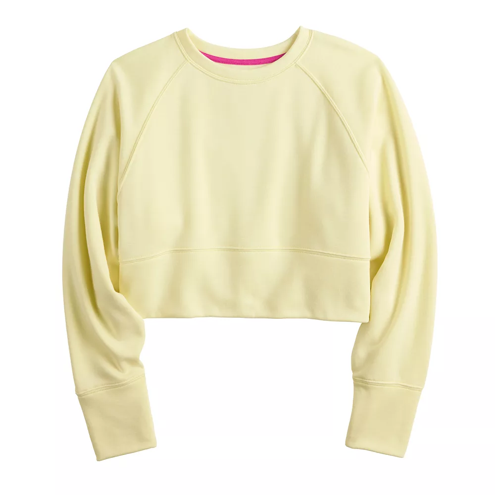 Girls 7-16 Tek Gear Stretch Fleece Cropped Crew Sweatshirt in Regular & Plus 2 Girls 7-16 Tek Gear Stretch Fleece Cropped Crew Sweatshirt in Regular & Plus - Image 2