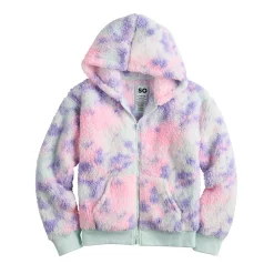 Girls 6-20 SO® Adaptive Sherpa Zip-Up Hoodie in Regular & Plus