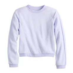 Girls 7-16 Tek Gear® Cozy Micro Fleece Crew Sweatshirt in Regular & Plus