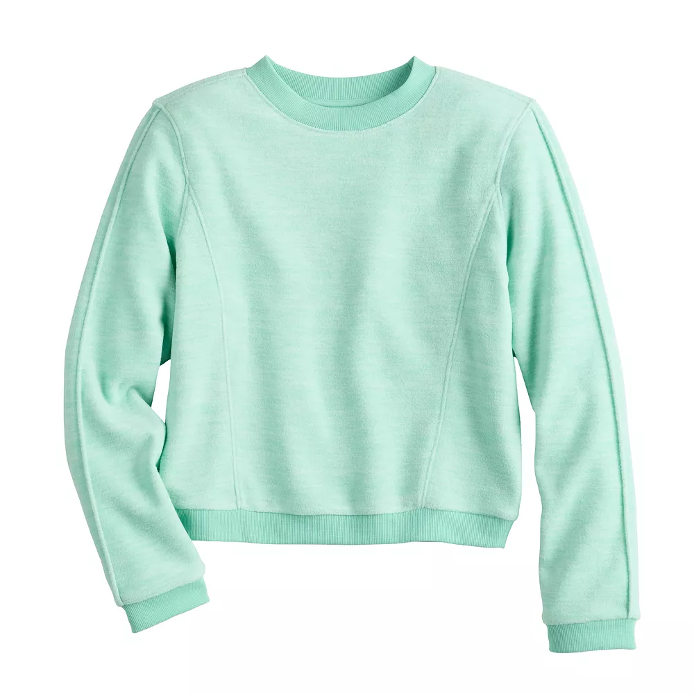 Girls 7-16 Tek Gear® Cozy Micro Fleece Crew Sweatshirt in Regular & Plus 2 Girls 7-16 Tek Gear® Cozy Micro Fleece Crew Sweatshirt in Regular & Plus - Image 2