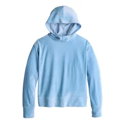 Girls 7-16 SO Cozy Corded Velour Hoodie in Regular & Plus Size -Sleep On It Sales Shop 5745781 Light Blue