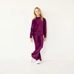Girls 7-16 SO Cozy Corded Velour Flare Pant in Regular & Plus Size -Sleep On It Sales Shop 5745784 ALT8