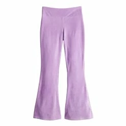 Girls 7-16 SO Cozy Corded Velour Flare Pant in Regular & Plus Size -Sleep On It Sales Shop 5745784 Lavender