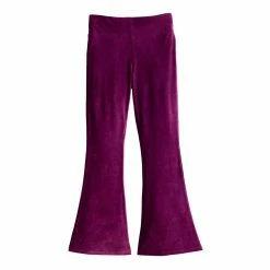 Girls 7-16 SO Cozy Corded Velour Flare Pant in Regular & Plus Size -Sleep On It Sales Shop 5745784 Orchid