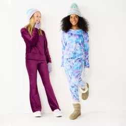 Girls 7-16 SO® Cozy Velour Jogger Pants in Regular & Plus Size -Sleep On It Sales Shop 5748496 ALT9