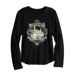 Girls 7-16 Harry Potter Hogwarts Long Sleeve Graphic Tee