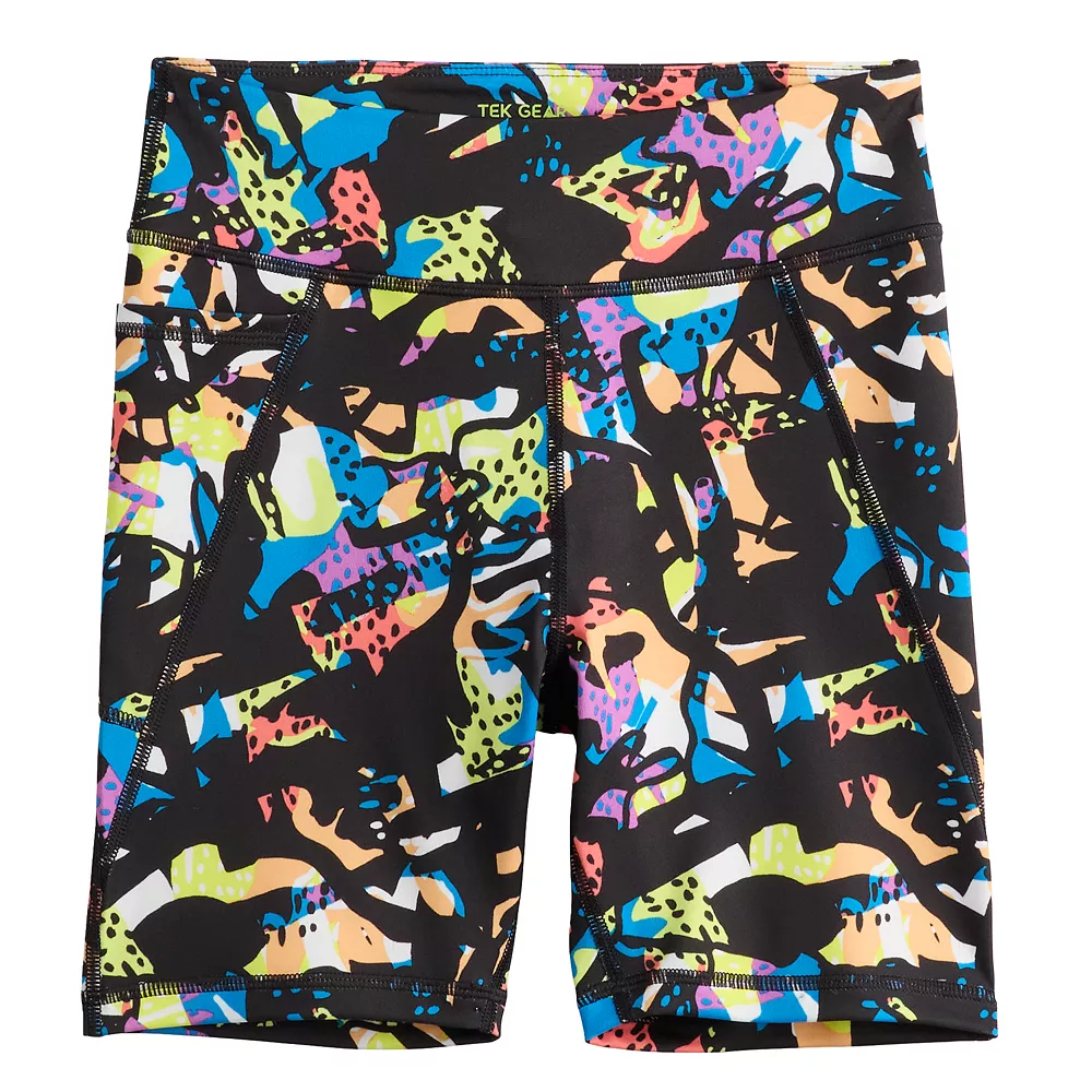 Girls 7-16 Tek Gear® Pride Performance Bike Shorts with Cellphone Pocket 1 Girls 7-16 Tek Gear® Pride Performance Bike Shorts with Cellphone Pocket