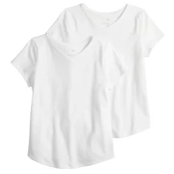 Girls 4-20 & Plus Size SO® 2-pk. Favorite V-Neck Tees -Sleep On It Sales Shop 5796169 White White