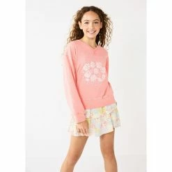 Girls 6-20 SO® Smocked Tiered Scooter in Regular & Plus Sizes -Sleep On It Sales Shop 5811114 ALT8