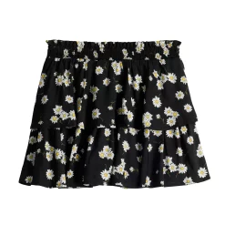 Girls 6-20 SO® Smocked Tiered Scooter in Regular & Plus Sizes -Sleep On It Sales Shop 5811114 Black Daisy