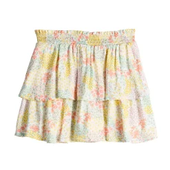 Girls 6-20 SO® Smocked Tiered Scooter in Regular & Plus Sizes -Sleep On It Sales Shop 5811114 Cream Patchwork