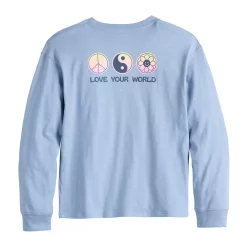 Girls 6-20 SO® Oversized Long-Sleeve Tee in Regular & Plus -Sleep On It Sales Shop 5818191 ALT
