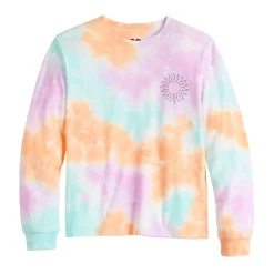 Girls 6-20 SO® Oversized Long-Sleeve Tee in Regular & Plus -Sleep On It Sales Shop 5818191 Dyed Sun
