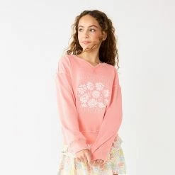 Girls 6-20 SO® Notch Neck Pullover Sweatshirt in Regular & Plus Size -Sleep On It Sales Shop 5819023 ALT9