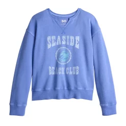 Girls 6-20 SO® Notch Neck Pullover Sweatshirt in Regular & Plus Size