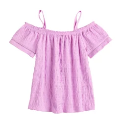 Girls 6-20 SO® Off-The-Shoulder Swing Top in Regular & Plus Size -Sleep On It Sales Shop 5819506 Melrose Pink