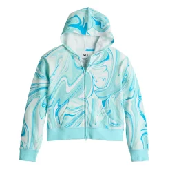 Girls 6-20 SO® Adaptive Fleece 2-Way Zip Hoodie in Regular & Plus Size