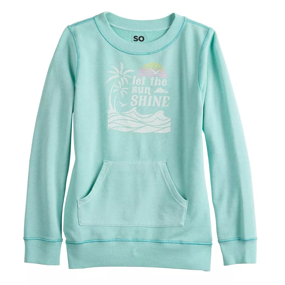 Girls 6-20 SO® Adaptive Fleece Pullover Sweatshirt in Regular & Plus Size 2 Girls 6-20 SO® Adaptive Fleece Pullover Sweatshirt in Regular & Plus Size - Image 2