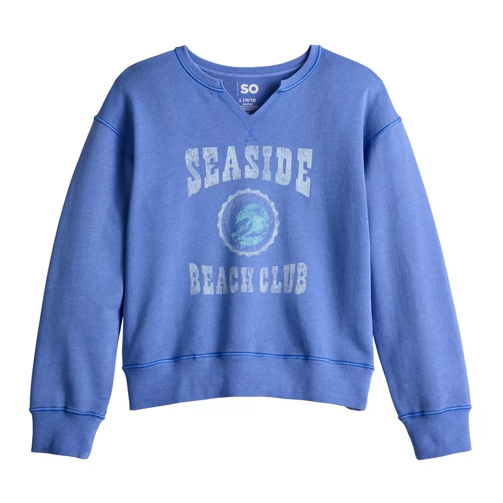 Girls 6-20 SO® Adaptive Fleece Sweatshirt in Regular & Plus Size 2 Girls 6-20 SO® Adaptive Fleece Sweatshirt in Regular & Plus Size - Image 2