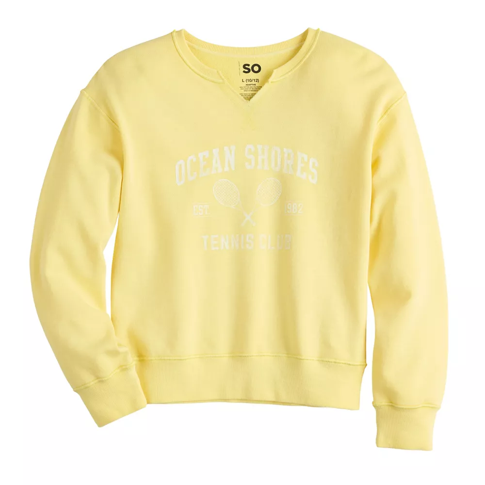Girls 6-20 SO® Adaptive Fleece Sweatshirt in Regular & Plus Size 1 Girls 6-20 SO® Adaptive Fleece Sweatshirt in Regular & Plus Size