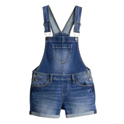 Girls 6-20 SO® Denim Shortalls in Regular & Plus Size -Sleep On It Sales Shop 5840160 Dark Wash