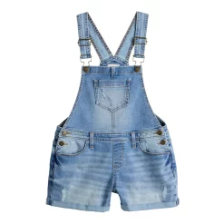 Girls 6-20 SO® Denim Shortalls in Regular & Plus Size