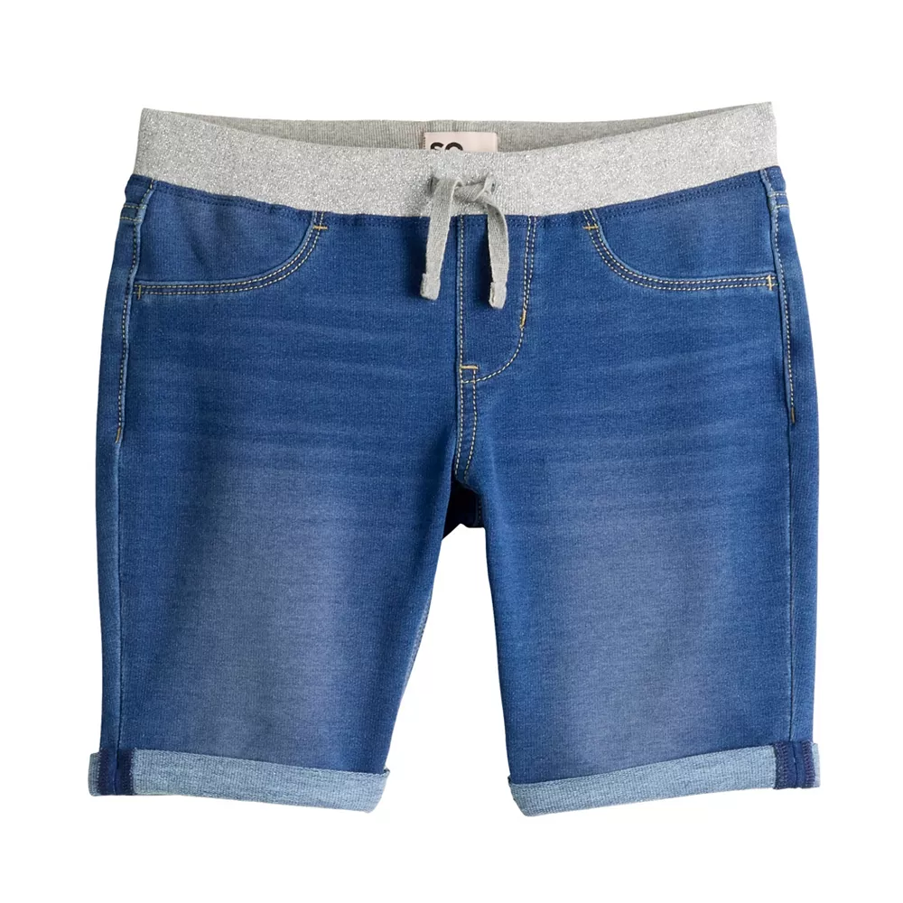 Girls 6-20 SO® Ribbed Waist Jegging Bermurda Shorts in Regular & Plus Size 4 Girls 6-20 SO® Ribbed Waist Jegging Bermurda Shorts in Regular & Plus Size - Image 4