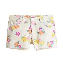 Girls 6-20 SO® Midrise Denim Shortie Shorts in Regular & Plus Size 18 Girls 6-20 SO® Midrise Denim Shortie Shorts in Regular & Plus Size -Sleep On It Sales Shop 5841668 Cream Floral