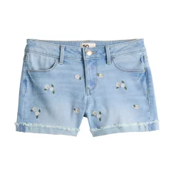 Girls 6-20 SO® Midrise Denim Shortie Shorts in Regular & Plus Size 13 Girls 6-20 SO® Midrise Denim Shortie Shorts in Regular & Plus Size -Sleep On It Sales Shop 5841668 Light Wash Daisy