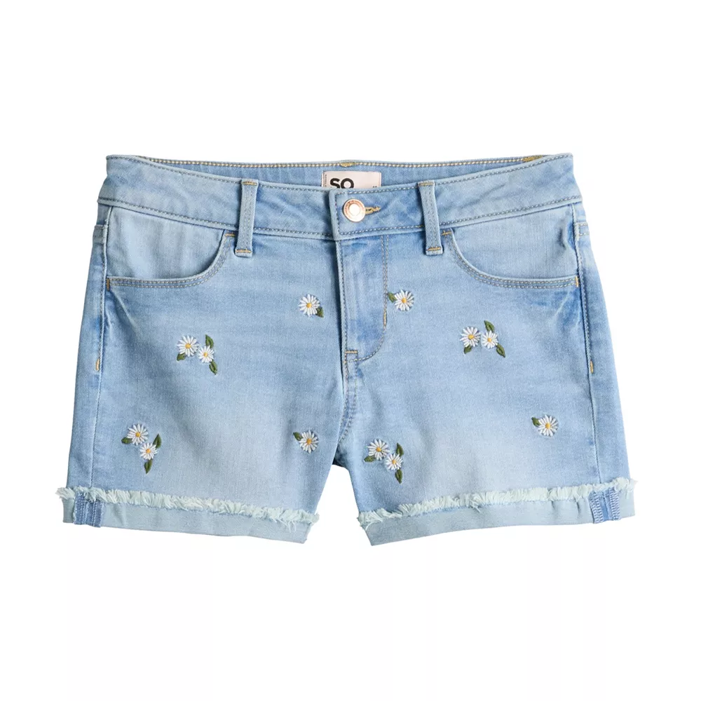 Girls 6-20 SO® Midrise Denim Shortie Shorts in Regular & Plus Size 3 Girls 6-20 SO® Midrise Denim Shortie Shorts in Regular & Plus Size - Image 3