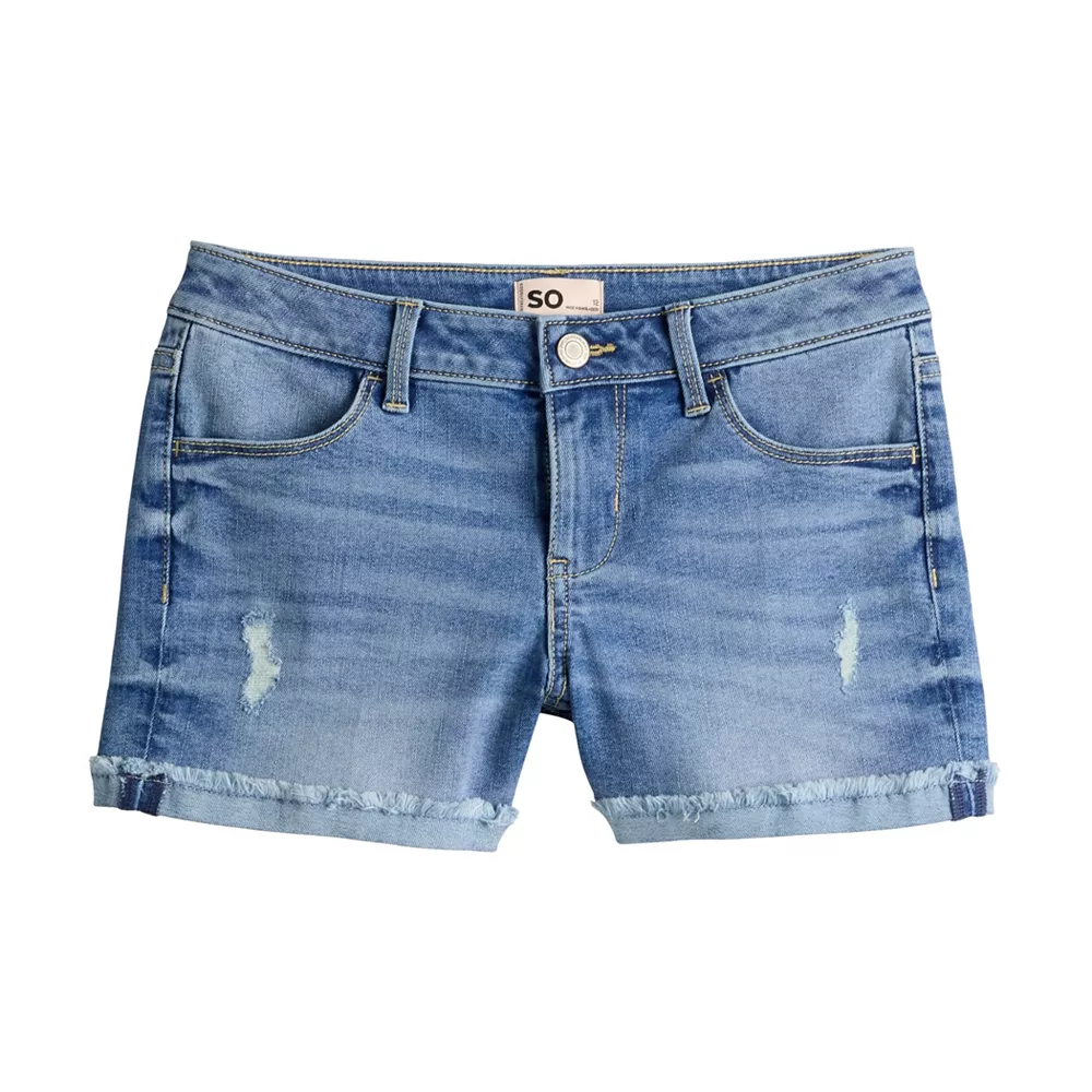 Girls 6-20 SO® Midrise Denim Shortie Shorts in Regular & Plus Size 4 Girls 6-20 SO® Midrise Denim Shortie Shorts in Regular & Plus Size - Image 4