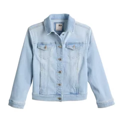 Girls 6-20 SO® Relaxed Denim Jean Jacket in Regular & Plus