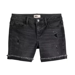 Girls 6-20 SO® Denim Midi Shorts in Regular & Plus Size -Sleep On It Sales Shop 5842142 Washed Black
