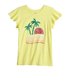 Girls 6-20 SO® Ruffle Sleeve Flip Sequin Graphic Tee in Regular & Plus Size -Sleep On It Sales Shop 5848052 ALT4