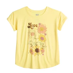 Girls 6-20 SO® Graphic Tee in Regular & Plus Size -Sleep On It Sales Shop 5854659 Sunflowers